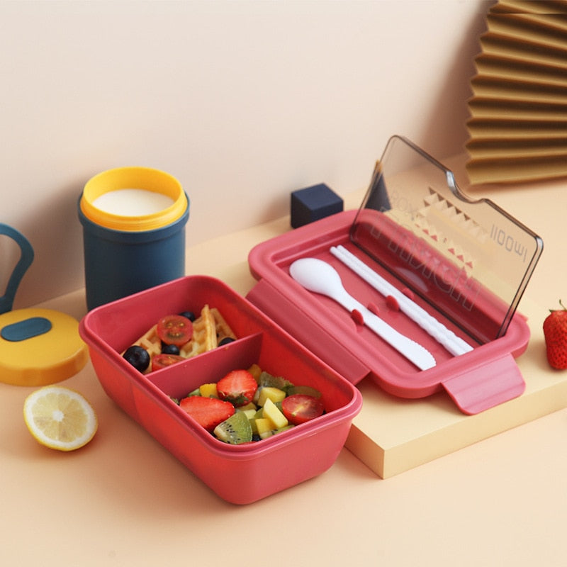 1pc Bento box lunch, portable compartment single-layer bento box office  workers can microwave lunch box, office students take out four compartment  lunch box