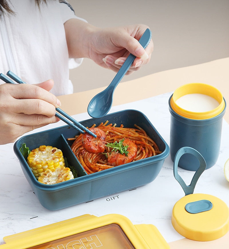 All-In-One Compartment Lunch Box, Microwave-Safe