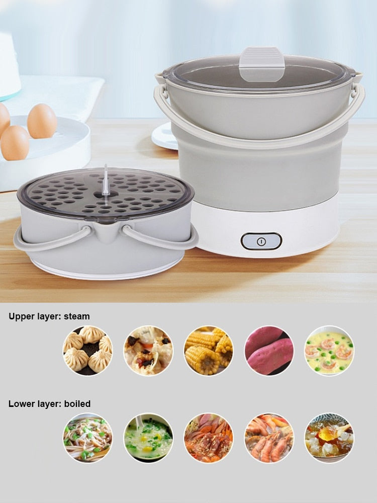 Portable folding electric cooking pot small electric cooking pot