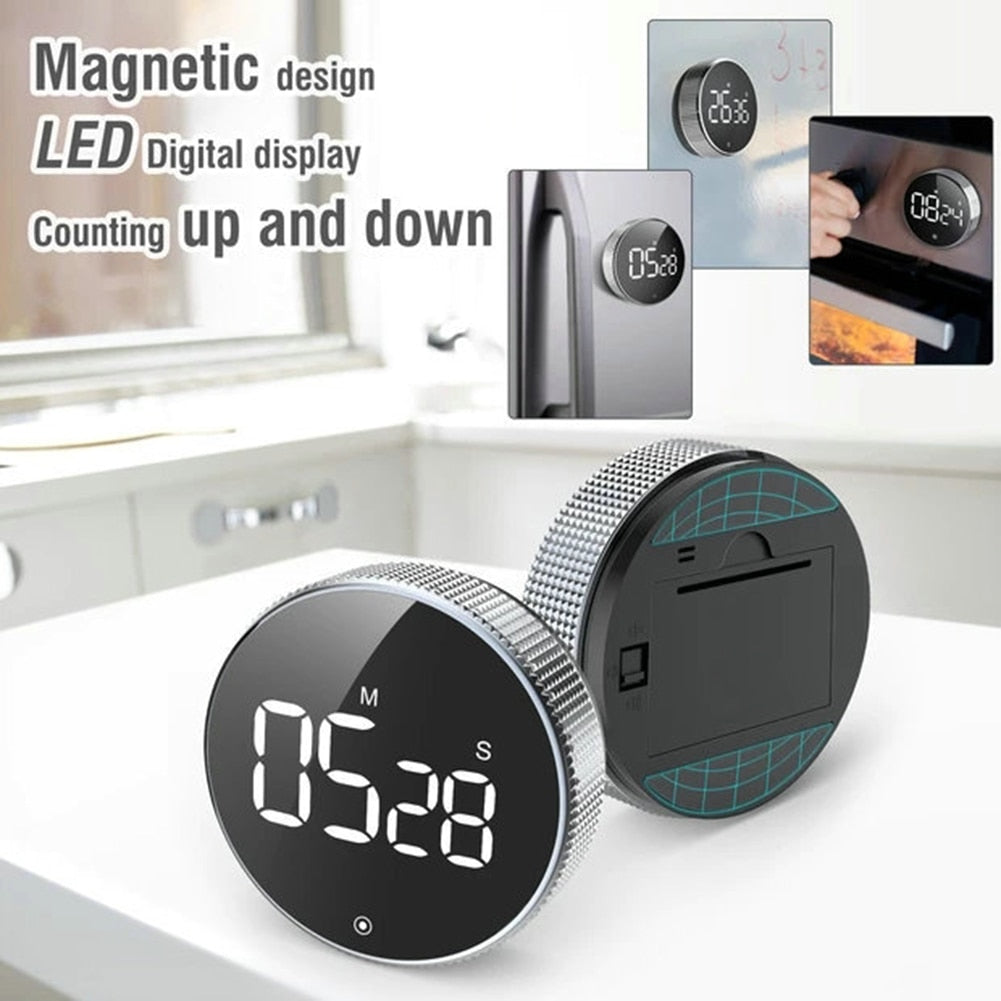 OQIMAX Magnetic Digital Kitchen Timer, Large LED Screen Timer with