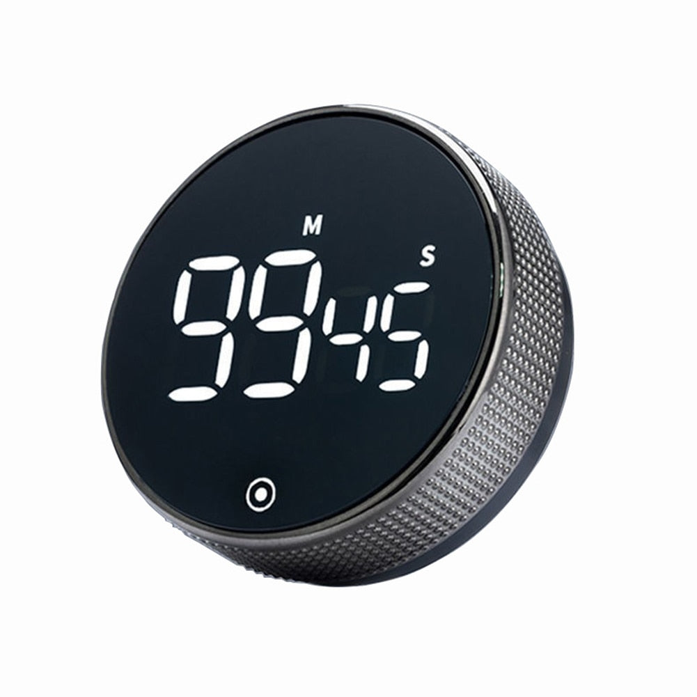 Extra Large Tactile Magnetic Kitchen Timer - Black with White Dial