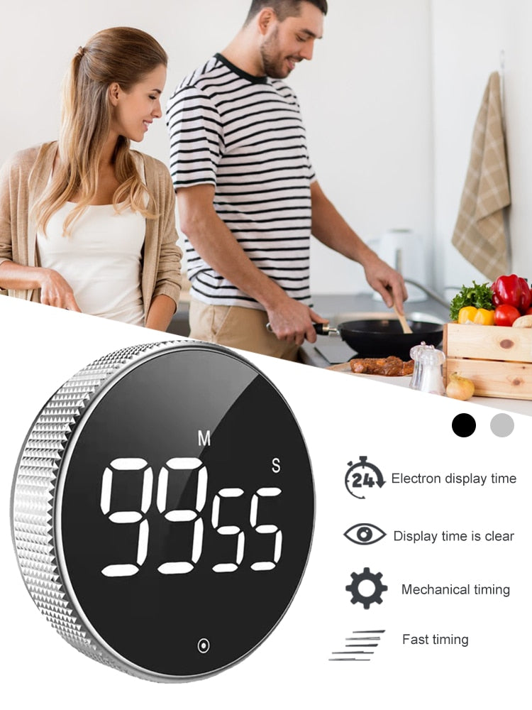 OQIMAX Magnetic Digital Kitchen Timer, Large LED Screen Timer with